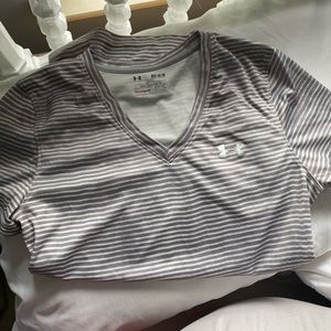 Striped Under Armour V neck